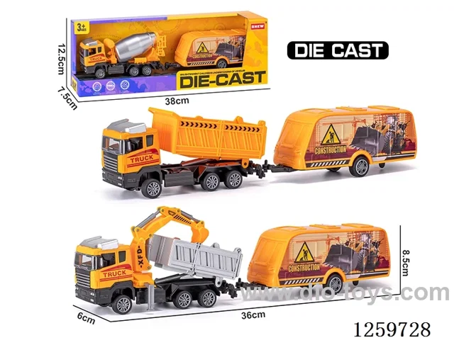 1:48 pull back alloy car set 3 mixed