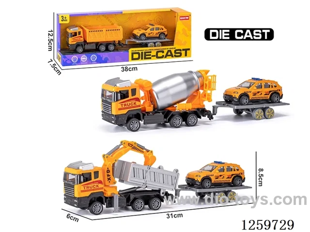 1:48 pull back alloy car set 3 mixed