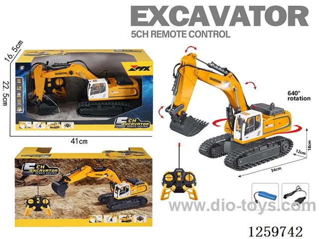 1:18 5ch RC Tracked Construction Excavator (40MHz) included battery