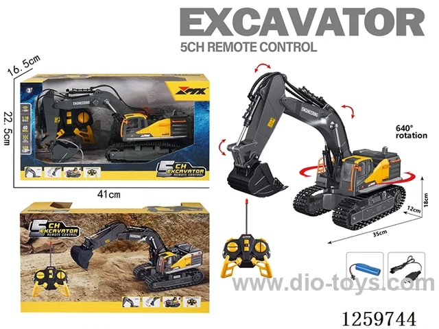 1:18 5ch RC Tracked Construction Excavator (40MHz) included battery