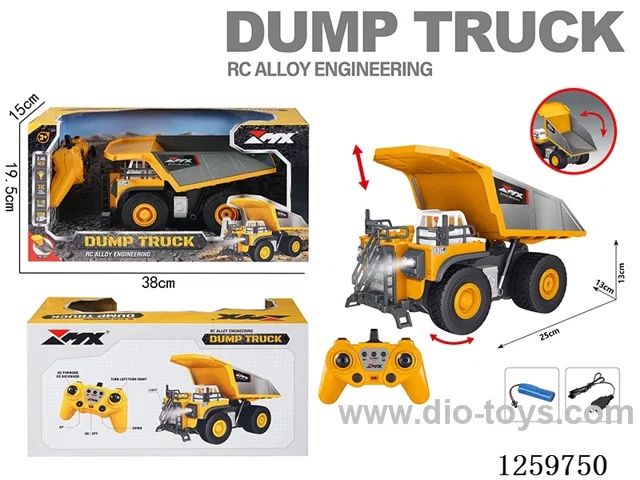 1:18 9ch Alloy RC Dump Truck/Mining Truck (2.4G) included battery