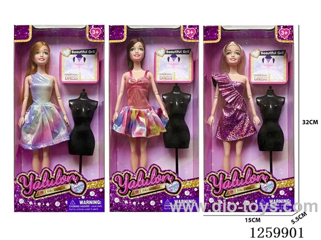 11.5 inch solid-body Jointed Barbie /3 mixed