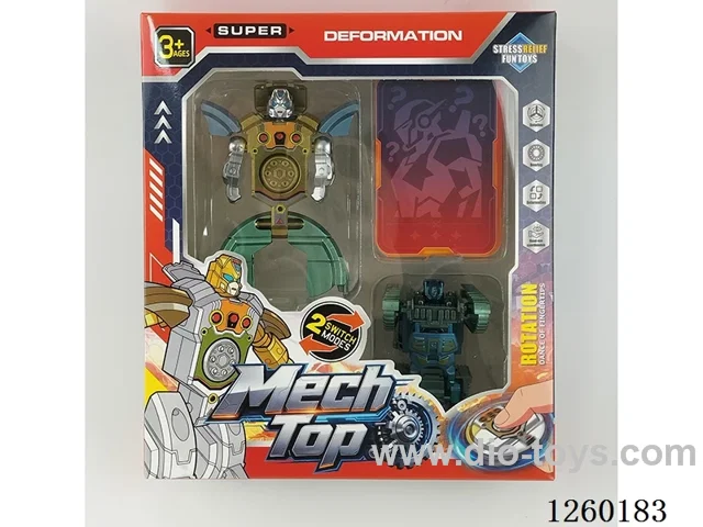 Transforming Robot Tank Spinner Set (with Guess Cards)