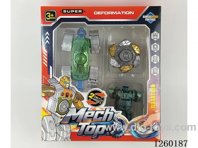 Transforming Dinosaur Tank Spinner + Random Spinner Set