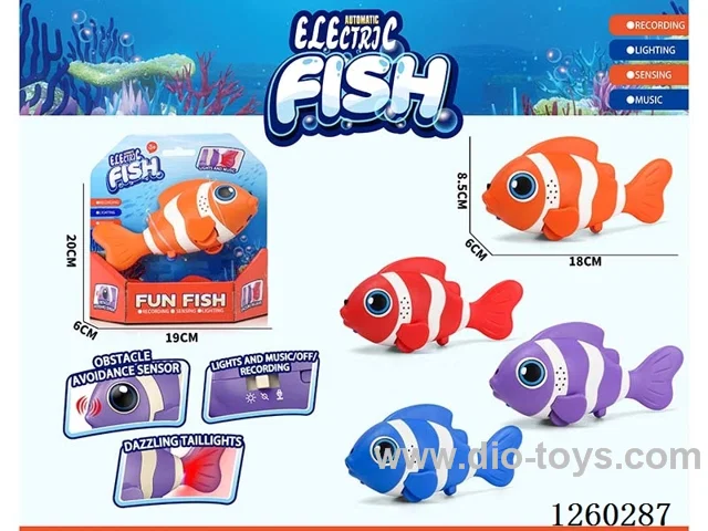 B/O fish W L/M/Voice Control/Recording included battery