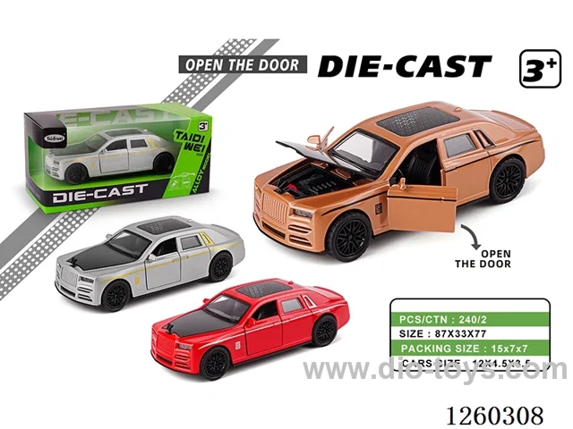 12CM pull back alloy car 3 colors