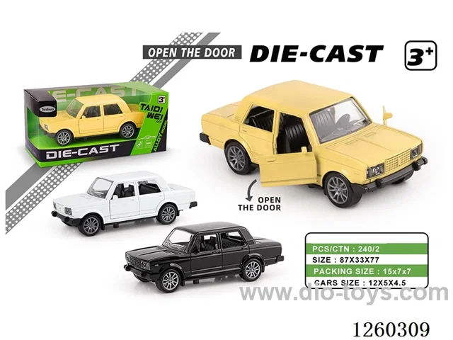 12CM pull back alloy car 3 colors