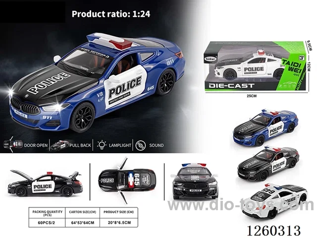 1:24 pull back alloy car W L/M 3 colors
