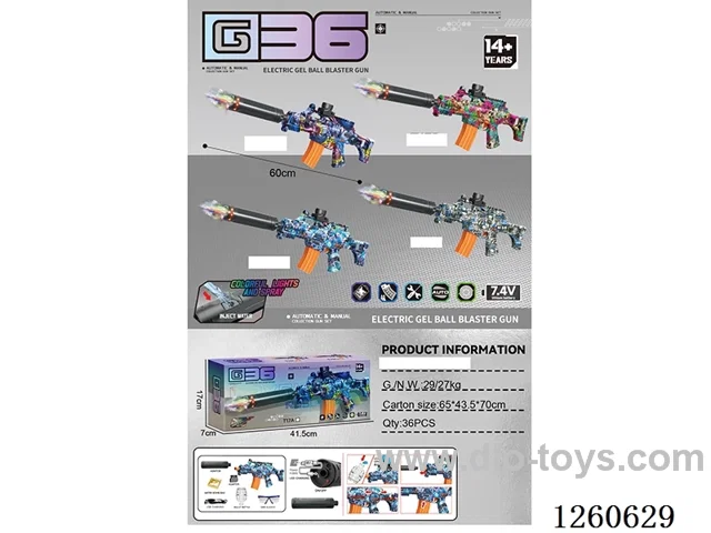 water bullet gun with light/spray/smoke /Manual/Automatic Dual Mode included battery 4 mixed