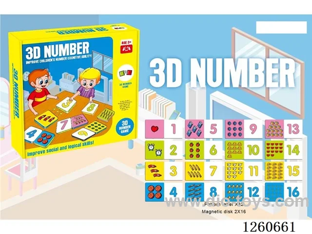 3D magnetic numeric puzzles