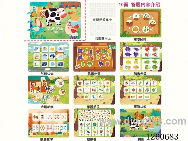 Velcro Early Learning Busy Book-Ranch