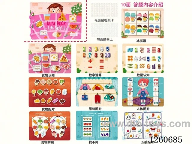 Velcro Early Learning Busy Book-Life