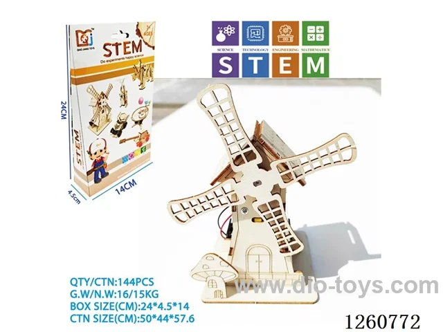 Wooden Electric Windmill House