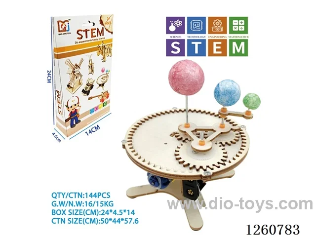 Wooden Sun-Earth-Moon Models