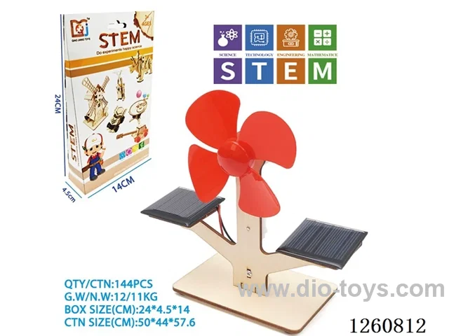 Wooden Solar Fan