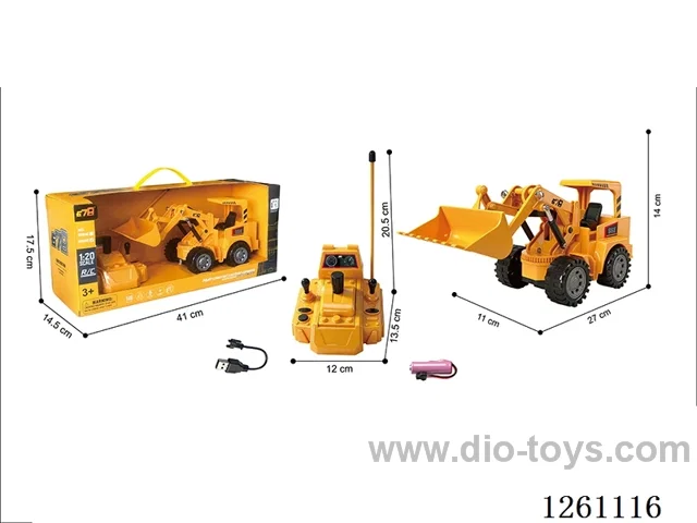 27MHZ 5ch RC engineering vehicles with light included battery