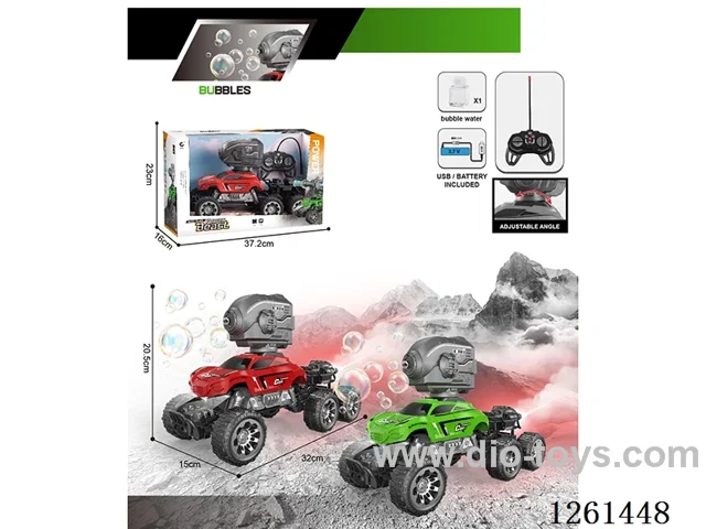 1:16 27MHz 7ch RC car with light/spray/bubble included battery 2 colors