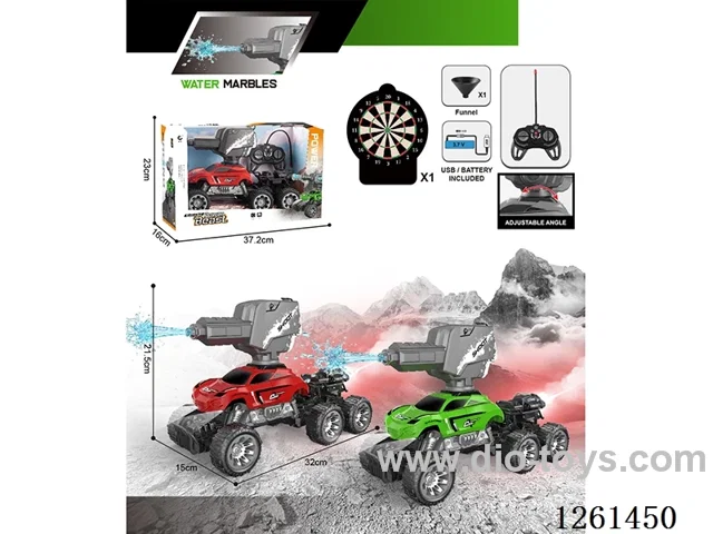1:16 27MHz 7ch RC car with light/spray/water gun included battery 2 colors