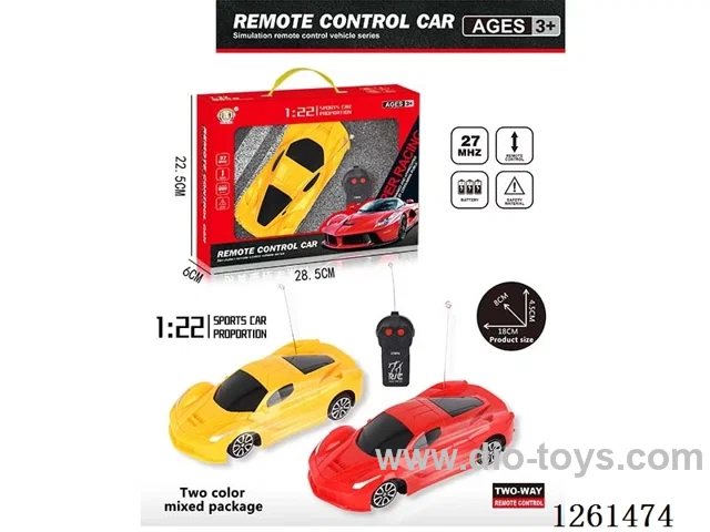 1:22 2ch rc car not included battery 2 colors