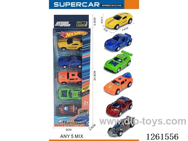 5PCS pull back alloy car