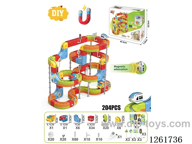 DIY Magnetic Levitation Track (Dual Locomotives)204PCS included battery
