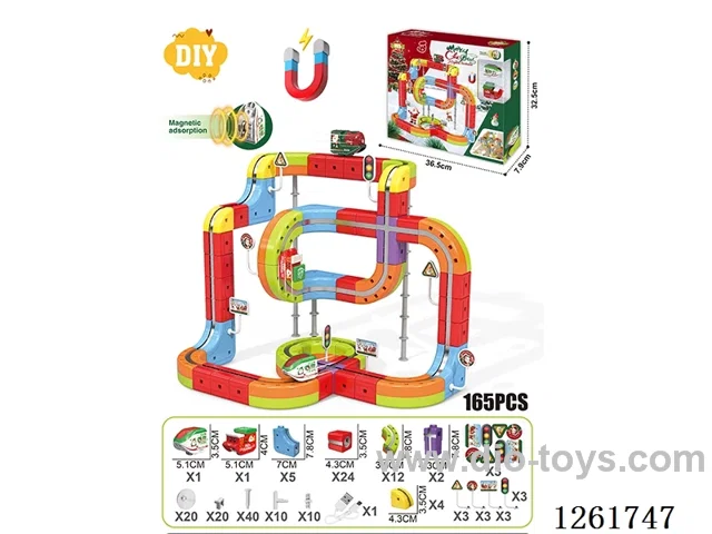 DIY Magnetic Levitation Track (Christmas Edition)(Dual Locomotives)165PCS included battery