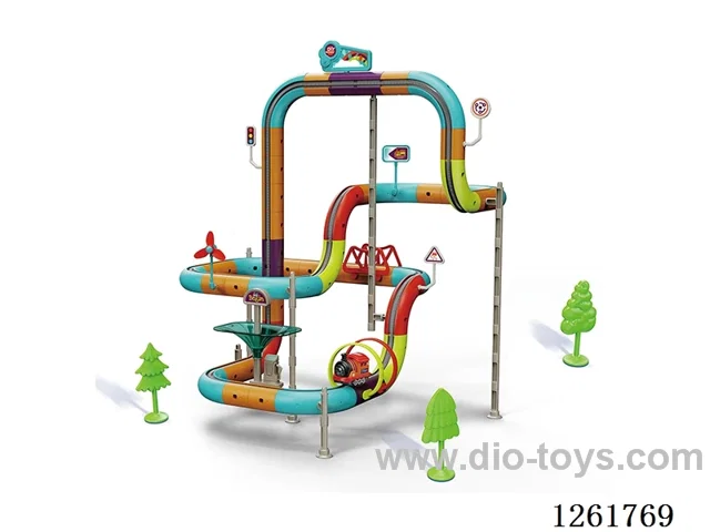 B/O Twist Rail Car 95PCS(1 car W L/M included battery)