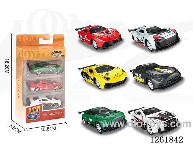 1:64 free wheel alloy car 3PCS