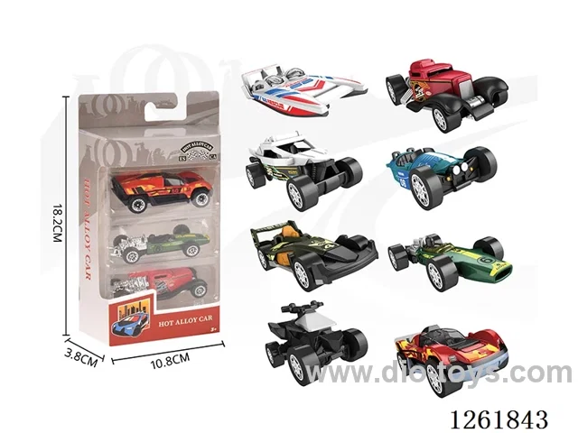 1:64 free wheel alloy car 3PCS