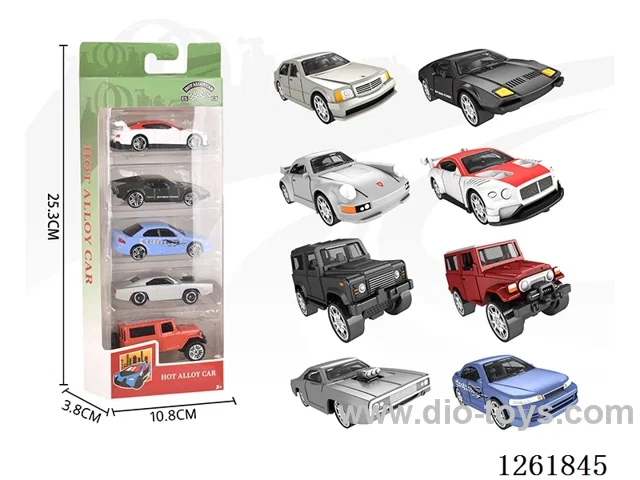 1:64 free wheel alloy car 5PCS