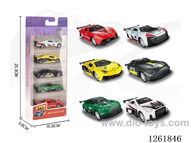 1:64 free wheel alloy car 5PCS