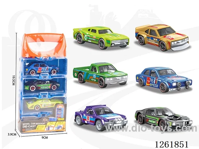 1:64 free wheel alloy car 4PCS