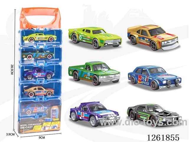 1:64 free wheel alloy car 6PCS