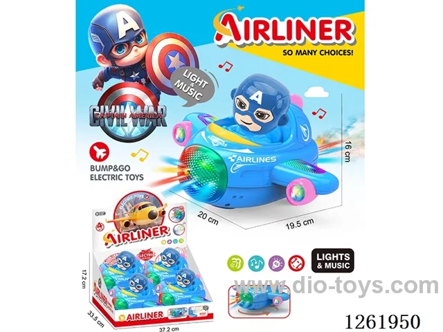 B/O universal airplane 4PCS W L/M not included battery