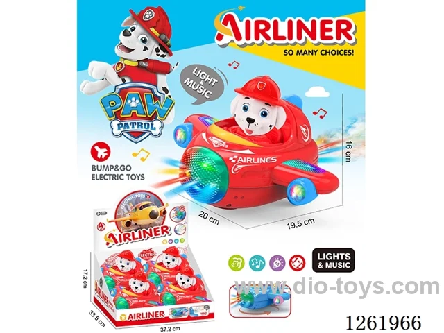 B/O universal airplane 4PCS W L/M not included battery
