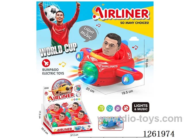 B/O universal airplane 4PCS W L/M not included battery