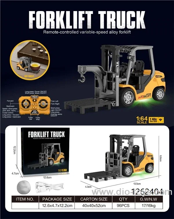 1：64 MINI ALLOY FORKLIFT IN COLOR BOX