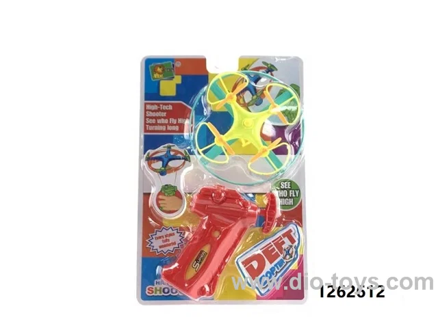 Pull string 4 axis flying frisbee in blister card