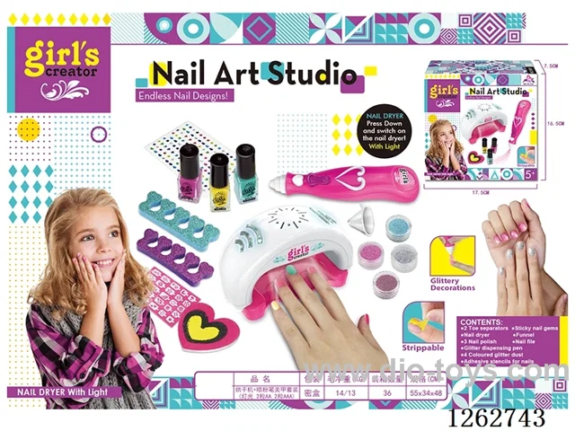 Dryer + Powder Spray Nail Art Set (Lighting - Not Included Battery)