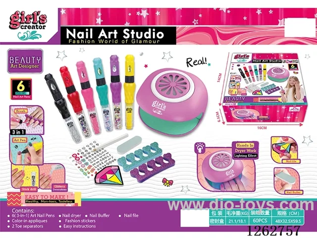Nail Art Pen + Hair Dryer Set (not included battery)