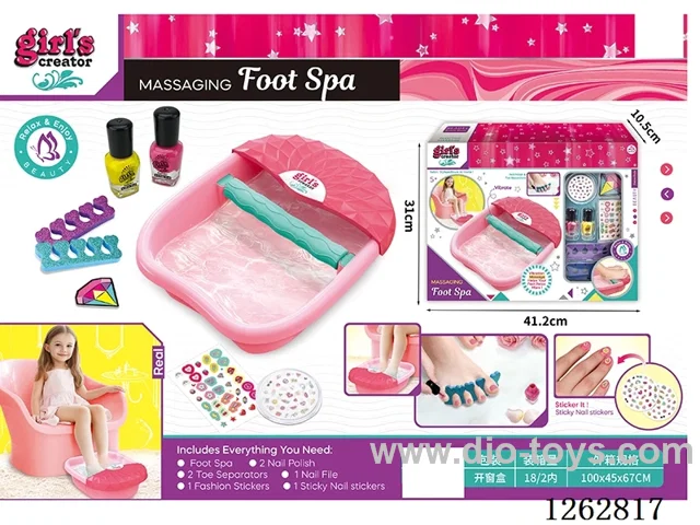 Vibrating Massage Foot Bath & Nail Art 2-in-1 Set (not included battery)