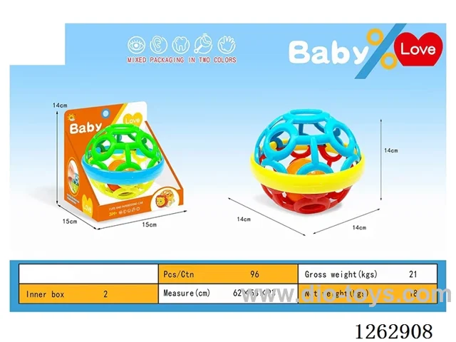 Soft rubber baby fitness ball (large) (single unit price) 2 colors