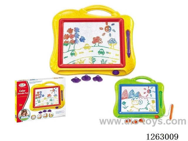 Colour magnetic powder board