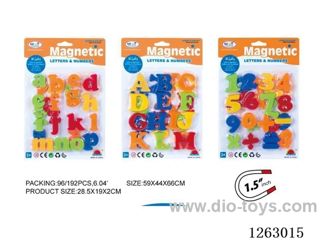 Magnetic letters and numbers (1.5-inch, 3 mixed)