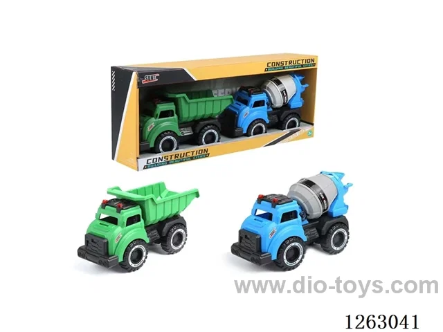 2PCS inertia engineering vehicles (tipping bucket, mixing)