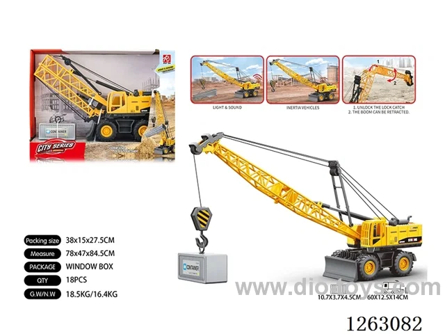 1: 14 inertia multifunctional bulldozer crane included battery