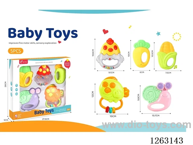 Tooth gum rattle series (5PCS)