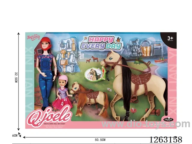11.5-inch Joint Doll Horse Training Set