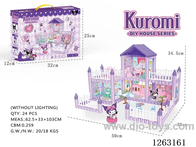 DIY Puzzle Assembly Building Blocks Kulomi Villa 4 Rooms 262PCS (without lights)
