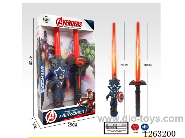 Captain America+Batman Telescopic Stick not included battery